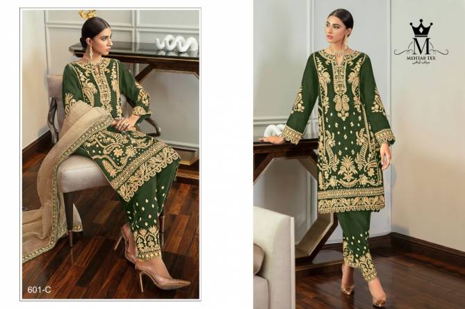 Mehtab Tex 601 Hit Colours New Fancy Festival Wear Georgette Pakistani Salwar Kameez Collection
